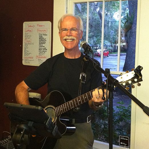 Performing at Latte Luna in Bradenton, Florida